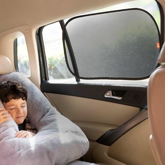 Baby Uma Car Window Shades (2 Pack) - 14.2″ x 21.3″, UPF 50+ Car Window Covers, 99% UVB + 94% UVA Protection, Static Cling Sun Shade with Travel Bag (Medium)