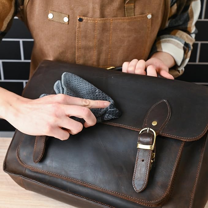 Leather Cleaner (8 oz) - Premium Cleanser for Furniture, Handbags, Shoes, Boot and Car Seat Cleaning - Apply Before Using Oil or Conditioner for Leathers - 100% Natural - Made in the USA