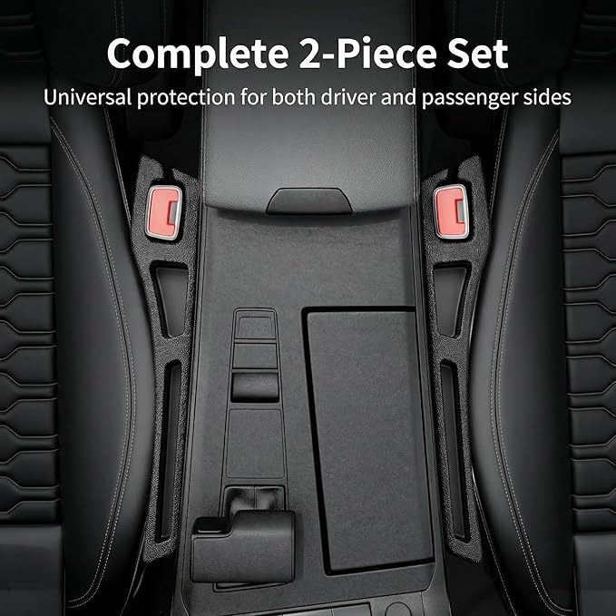 No Drop Seat Guard, Car Seat Gap Filler, Car Gap Filler Organizer, Universal Drop Seat Guards for Cars, Car Accessories Interior Prevent Stop Cellphone Wallet Keys Coins and Card from Dropping