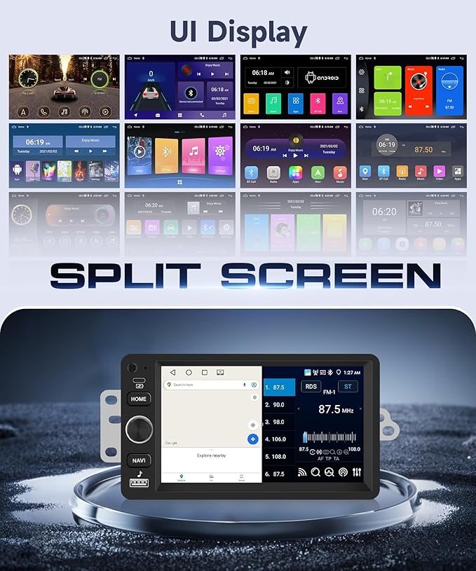 4G+64G Android Car Stereo for Chevrolet Chevy Silverado Impala Tahoe GMC Sierra Yukon Hummer H2 with Wireless CarPlay Android Auto, 7” Touchscreen Car Radio GPS WIFI SWC BT 32EQ Backup Camera