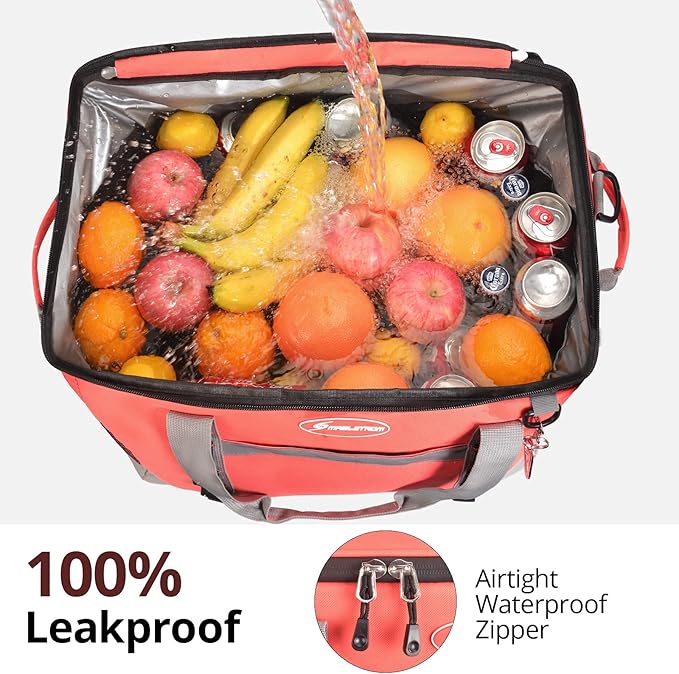 Maelstrom Collapsible Soft Cooler Bag,35/55/75 Cans Beach Cooler with Flip Top Lid, Ice Chest, Leakproof & Portable for Beach, Camping, Road Trips & Grocery Shopping