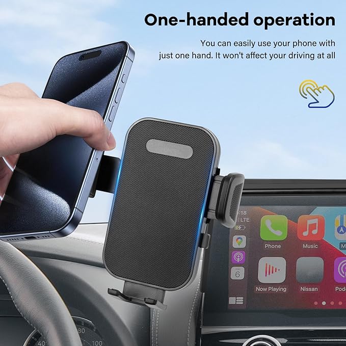 Car Phone Holder Custom for 2021-2024 Armada & 2022-2024 QX80 12.3-inch Screen Auto Interior Accessories Decoration Mobile Cell Phone Mount Bracket with Hands-Free & 360°Rotation