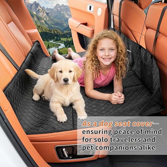 Car Rear Seat Extension Plate, Foldable Car Back Seats Extender for Sleeping, Increase Travel Trunk and Camping Space,Dog Seat Covers for SUV, Model Y/3, F150/RAM Trucks