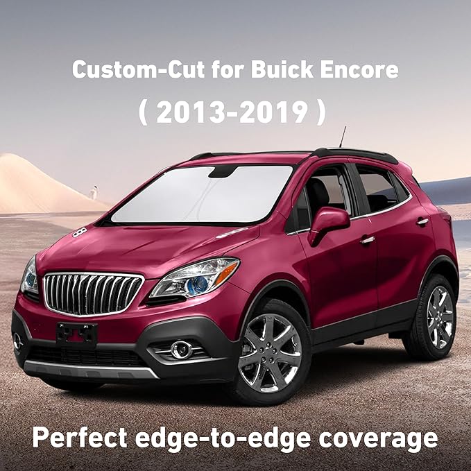 EcoNour Windshield Sunshade Compatible for Buick Encore 2013-2017 2018 2019, Sun Visor for Front Windshield & Window Sun Shade Cover, UV Heat Blocker & Protector, Car Accessories