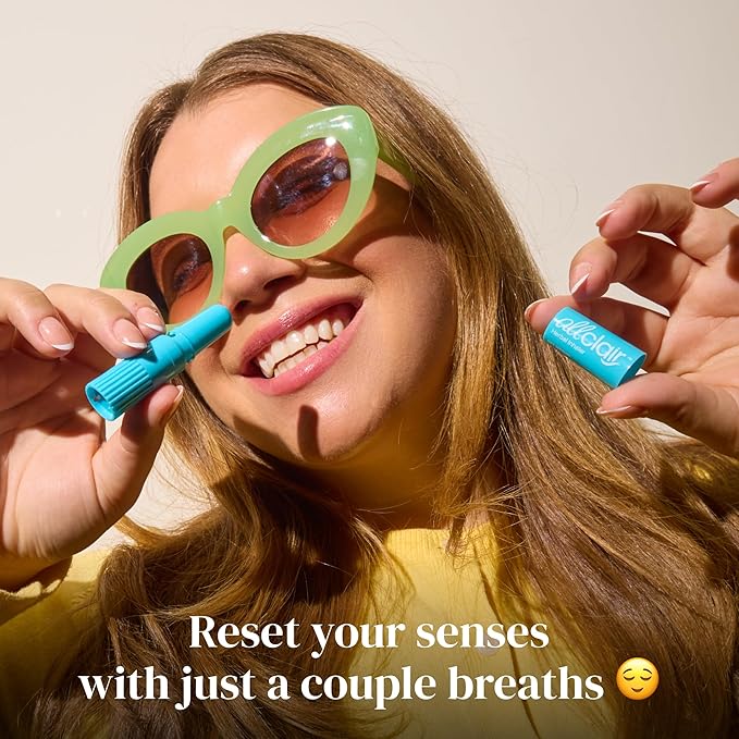 Allclair Nausea Relief Inhaler for Motion & Morning Sickness – Fast-Acting, Non-Drowsy, Natural Alternative to Pills & Patches, Travel Essential (3 Inhalers)