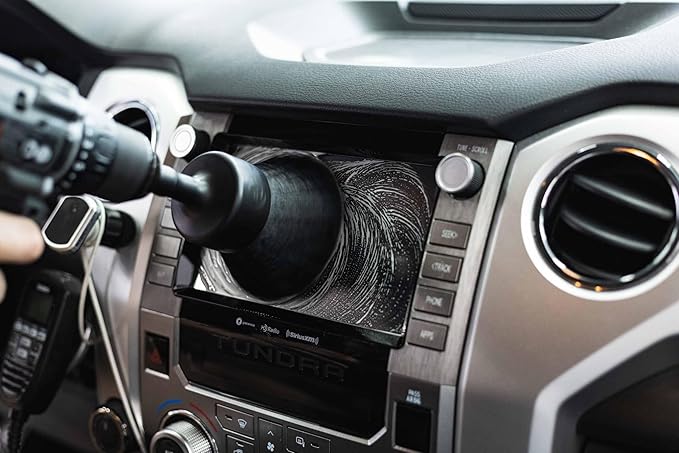 Detail Factory - XL Flat Top Drill Brush - Soft Bristle Drill Brush Attachment for Car Detailing, Carpet & Upholstery Cleaning, Power Scrubber for Drill