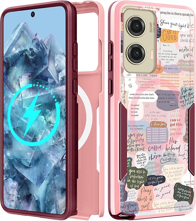 for Moto G Stylus 5G 2024 Case - Compatible with MagSafe Women Girls Cute Magnetic Phone Cover Girly Kawaii Unique Pretty Heavy Duty Shockproof Design for Motorola Moto G Stylus 5G 2024 Cases