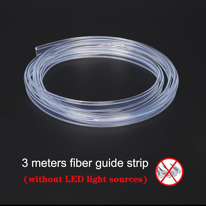 Optic Fiber Waterproof Car Side Glow LED Illumination Optic Fiber Band Car Interior Atmosphere Neon Cold Lights 3 Meters (9.84ft)