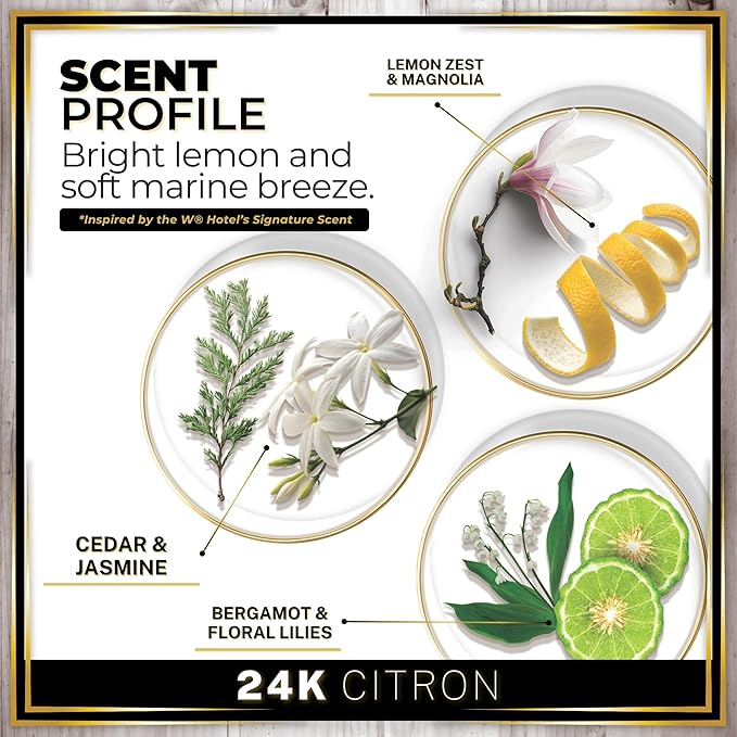 Urban Naturals Car Air Freshener Hanging + Vent Clip, 24K Citron Scent Diffuser, Long Lasting Car Fresheners Made in USA, Auto Accessories for women (1 Pack)