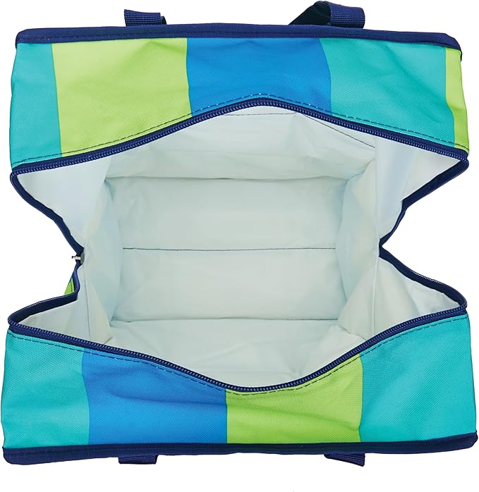 PackIt Freezable Grocery Tote, with EcoFreeze Technology, Foldable, Reusable, Zip Closure, Dual Handles