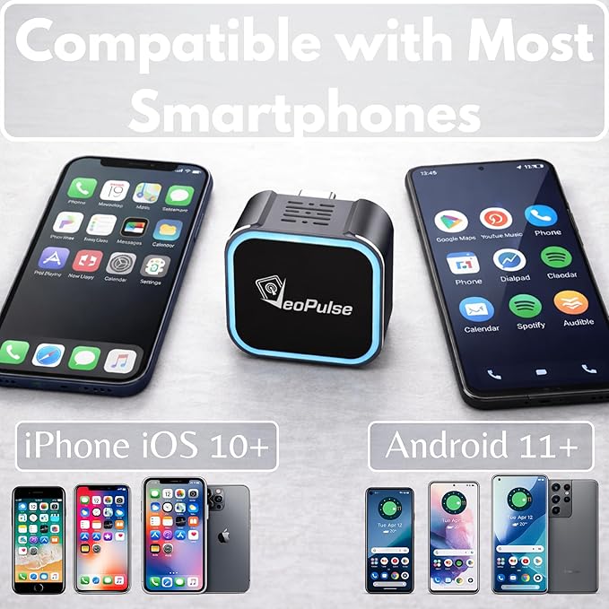 C-Pro [Native USB-A] Wireless CarPlay & Android Auto Adapter – Dual-Phone Memory (Couples), Zinc Alloy, 5GHz WiFi – Direct Plug for Standard Ports