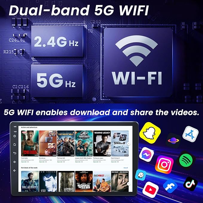 4Core+64G ROM Car Radio for Dodge RAM 1500 2500 3500 2009-2012: 10.1 Inch 1280 * 800 IPS Touchscreen Upgrade Wireless Carplay Android Auto FM Bluetooth GPS 1080P Backup Camera 5G WiFi