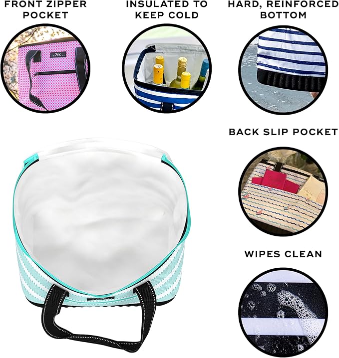 SCOUT The Stiff One - Large, Soft, Lightweight, Insulated Cooler with Hard Bottom, Beach, Family, Travel, Picnic Cooler