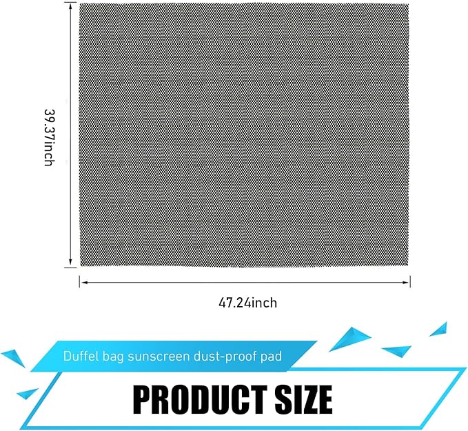 Car Roof Rack Pads, 47" x 39" Roof Cargo Bag Protective Mat/PVC Car Roof Storage Bag Protective Mat, Automotive Accessories for Most Cars (Black)