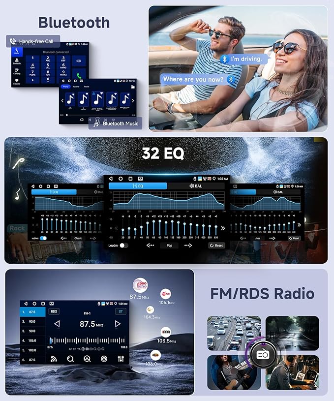 4G+64G Android Car Stereo for VW Golf MK5 MK6 Passat Jetta Tiguan T5 EOS Polo with Wireless CarPlay Android Auto, 7 Inch Touchscreen Car Radio GPS WiFi SWC Bluetooth 32EQ Backup Camera