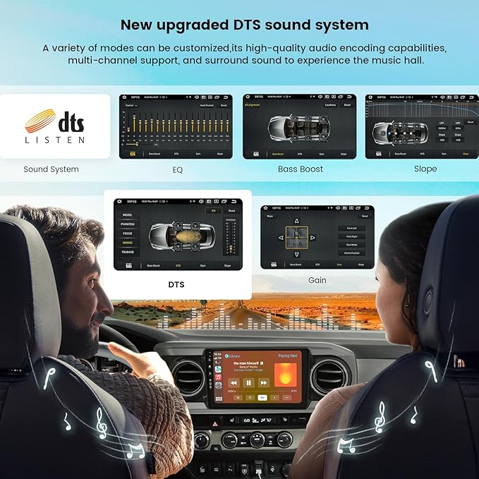Roadanvi X12 Head Unit for Toyota Tacoma 2016-2022 with Wireless Apple Carplay & Android Auto, 10.2" Touch Screen Car Stereo, GPS Radio, 4G RAM+64G ROM, Bluetooth 5.0, 5G WiFi, 4G LTE