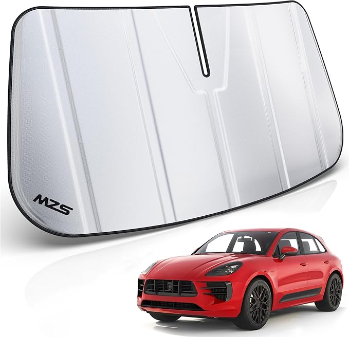 MZS Windshield Sun Shade Compatible with Ma can 2014-2026 (Not for EV), Foldable Car Front Window Sunshade with Storage Pouch, SUV Sun Visor Shield Accessories for Interior Protector