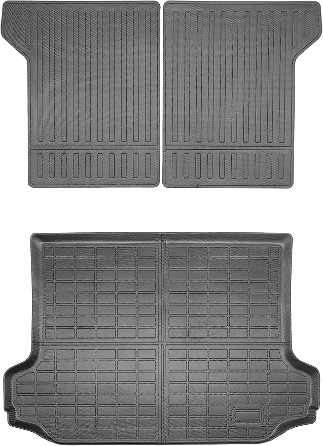 Trunk Liner Cargo Liners for Toyota RAV4 2006-2012 Rear Trunk Floor Mats with Backrest Mat 3D Boot Tray All-Weather TPE Black