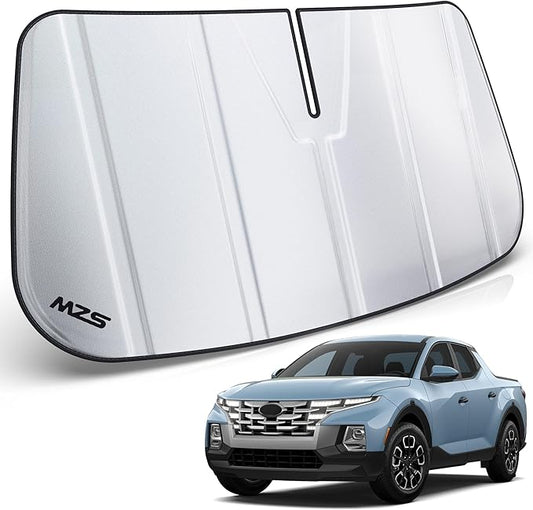 MZS Windshield Sun Shade Compatible with Santa Cruz 2022-2026, Foldable Car Front Window Sunshade with Storage Pouch, Sun Visor Shield Accessories for Interior Protector