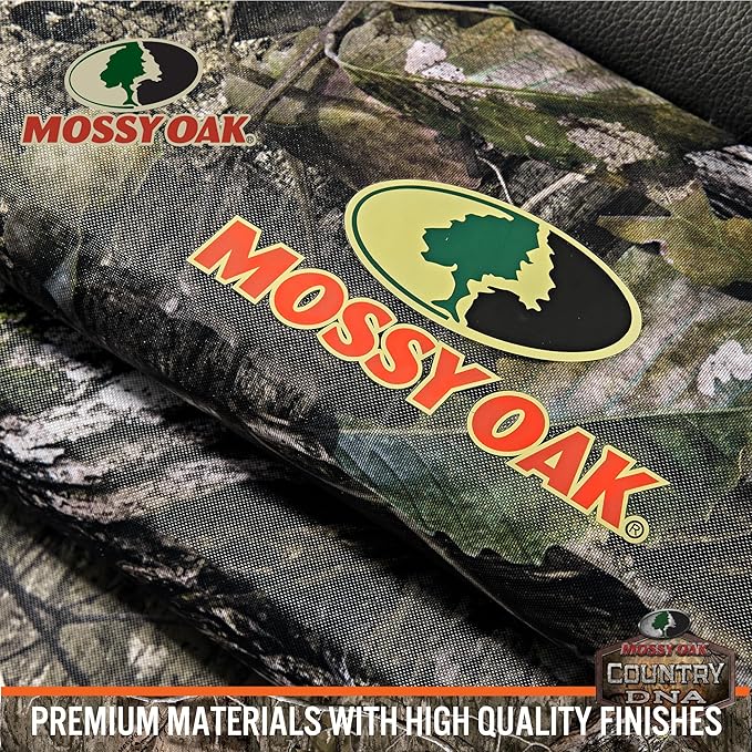 Mossy Oak Low Back Camo Full Size Bench Seat Covers, Universial Fit, Fit Most Rear Seats - Made with Premium Rip-Stop Oxford Fabric - Official Licensed Product