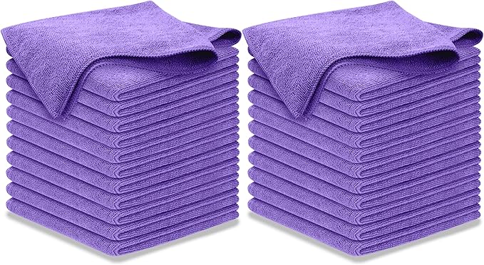 USANOOKS Premium 300GSM Microfiber Cleaning Cloth - 12.5"x12.5" High Performance - 1200 Washes, Ultra Absorbent Microfiber Towels for Cars Undercarriage, Rims & Engine Bay Cleaning - Microfiber Cloth