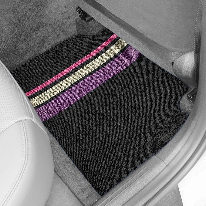 FH Group Car Floor Mats - DIY Ultra Waterproof Trimmable Non-Slip Vinyl Floor Mats, Black