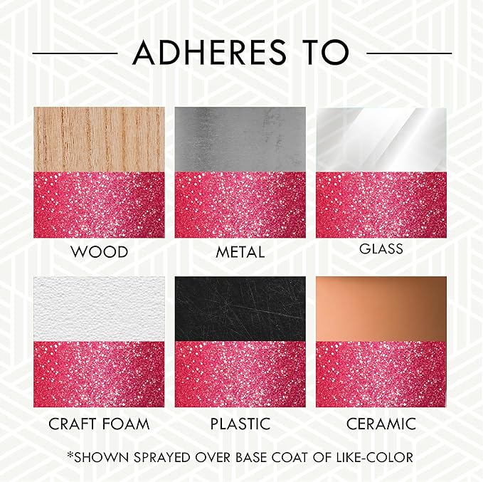 Rust-Oleum 301818 Specialty Glitter Spray Paint, 10.25 oz, Bright Pink