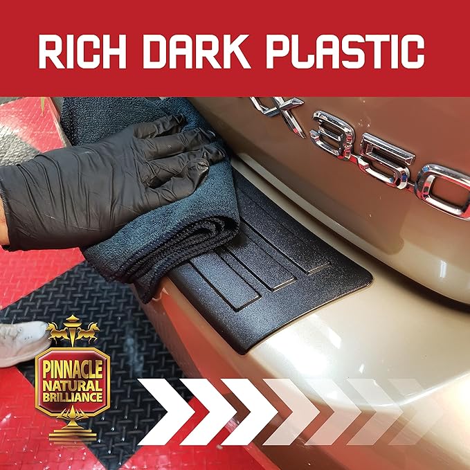Pinnacle Natural Brilliance Onyx Trim Restorer | Silicone-Free Formula for Black Plastic & Vinyl Trim | Restores Depth & Matte Finish | Long-Lasting Protection | PIN-385 | 8 oz