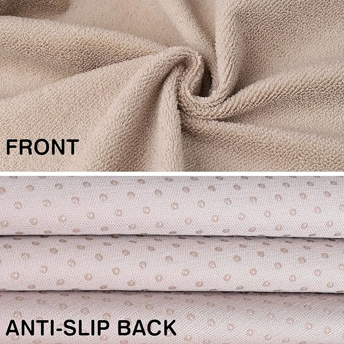 Leader Accessories Towel Waterproof Car Seat Cover Beige for Trucks SUV Seats Fitness Athletes Pets Gym and Water Sport
