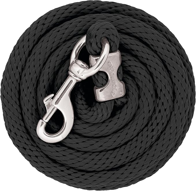 Weaver Equine Performance Lead Rope, Long Horse Lead Rope with Quick Halter Attachment, Soft Comfort Grip, Barn Horse Tack for Daily Use & Showing