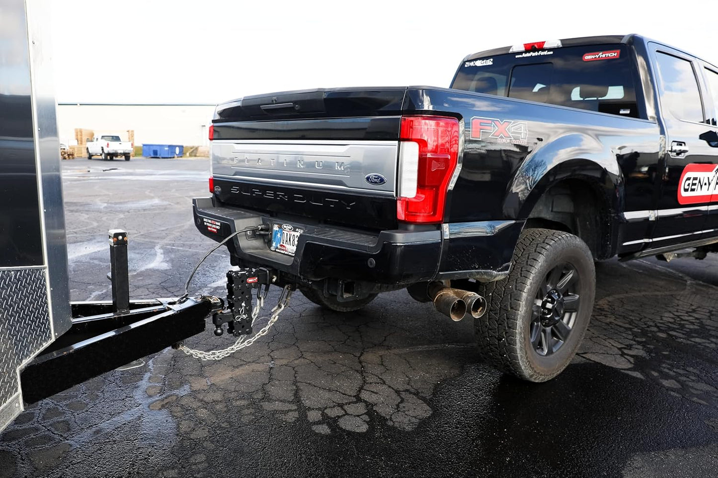 GEN-Y Hitch Solid Shank Adjustable Tow Hitch with Dual-Ball and Pintle Lock for 2.5" Receiver - 7.5" Drop - 16,000 LB Towing Capacity - 1,600 LB Tongue Weight - Black