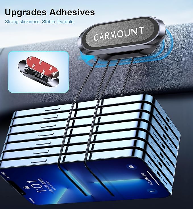 【2-Pack】 Magnetic Phone Holder for Car【Super Magnets】Carmount 2.0 Magnetic phone Mount【360°Rotation】Universal Dashboard Cell Phone Holders for Your Car Phone Mount for Car Mount for iPhone & All Car