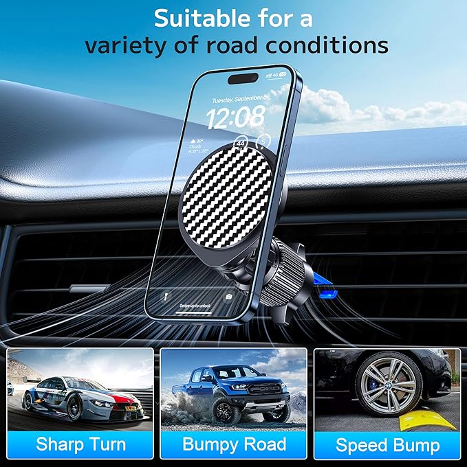 for Magsafe Car Mount [Strong Magnets] Magnetic Phone Holder for Car Vent Dashboard [Hands Free] Cell Phone Holder Car Mount for iPhone 15 14 13 Pro Max Pro Mini for MagSafe Case All Phones