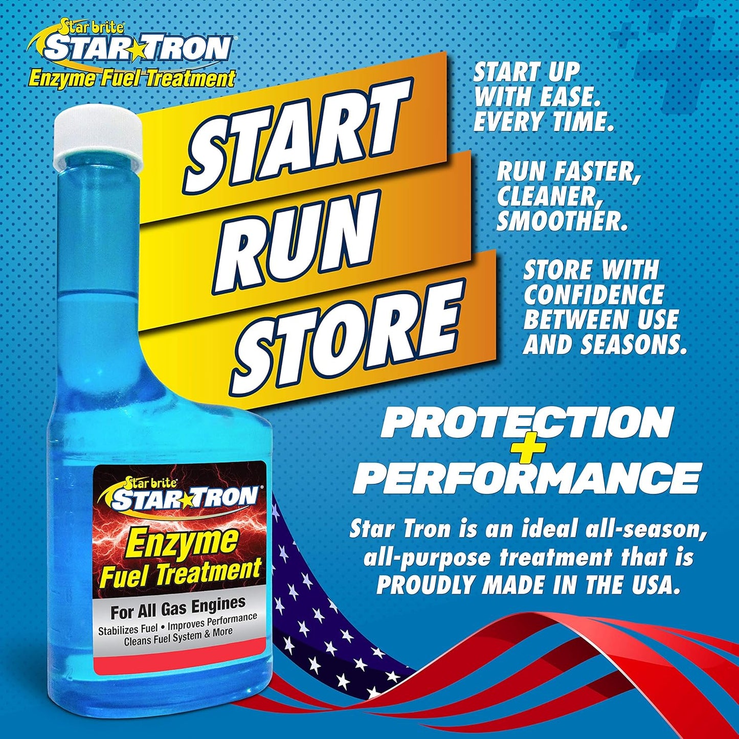 Star Tron Enzyme Fuel Treatment Concentrate, 16 Fl. Oz. – Treats up to 256 Gallons – Rejuvenate & Stabilize Old Gasoline, Cure Ethanol Problems, Improve MPG, Reduce Emissions, Increase Horsepower