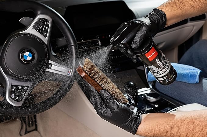 Maxshine Universal Natural Fine Horse Hair Brush – Sturdy Yet Soft Bristles for Car Detailing – Ideal for Cleaning Carpet, Upholstery, Leather & Interior Surfaces