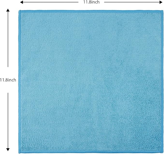 Tricol Clean 12 Pack Microfiber Cleaning Cloth 11.8x11.8inch - Streak-Free, Reusable Microfiber Wipes Towels for Glass, Kitchen, Car, Dusting - Absorbent & Lint-Free-Mixed 4 Colors