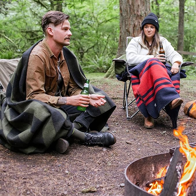 Arcturus Military Wool Blanket - Warm, Thick, Washable - Great for Outdoors, Camping, Stadium Blanket, Picnics, Travel - Car & Bushcraft Survival Kits