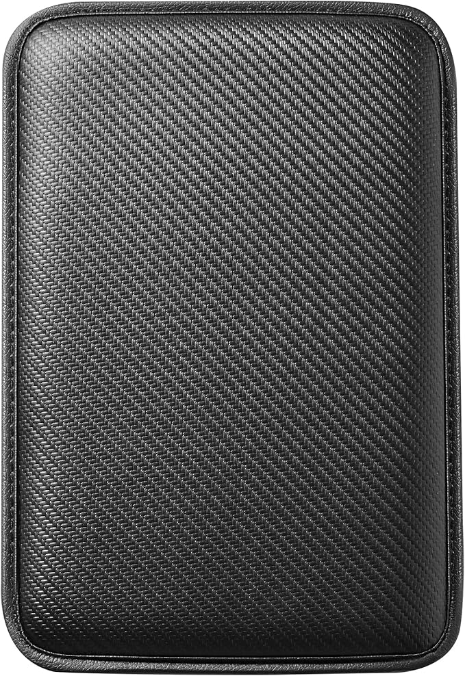 Car Armrest Covers, Vehicle Center Console Cover, Middle Storage Pads, Dog & Cat Paws Protetor, Carbon Fiber PU Leather, Waterproof, Anti-Slip, Auto Interior Accessories, Black, Size M