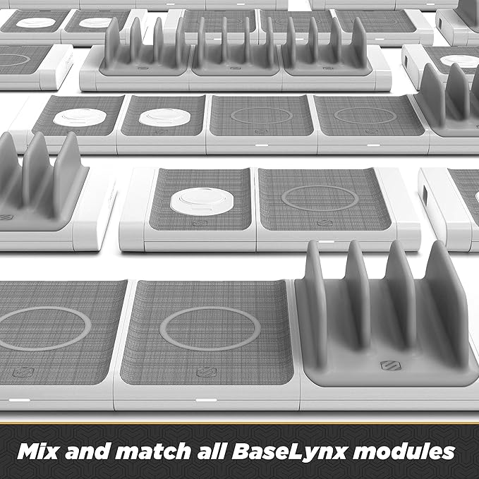 Scosche BLMD BaseLynx Vert Modular Charging Station for PD 3.0, USB-C and USB-A Devices, White