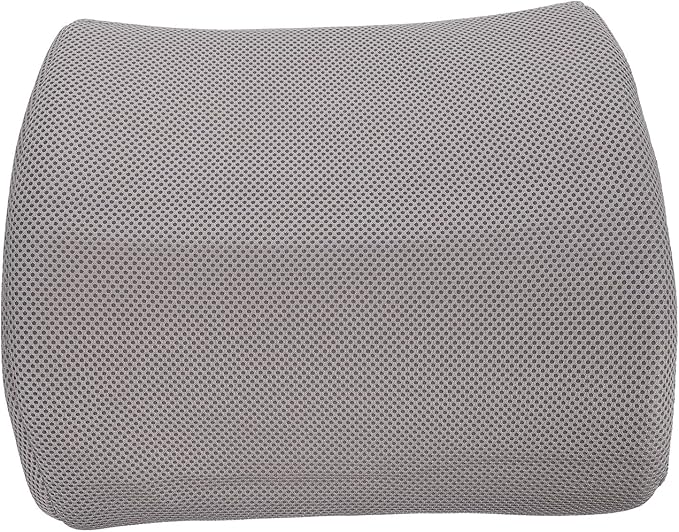 ABOOFAN Memory Foam Lumbar Support Cushion Car Seat Pad Lower Back Waist Pillow Office Chair Backrest Cushion Gray for Seasons Driving and Office Use