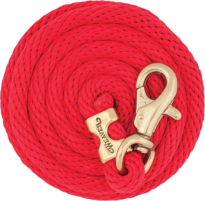 Weaver Equine Performance Lead Rope, Long Horse Lead Rope with Quick Halter Attachment, Soft Comfort Grip, Barn Horse Tack for Daily Use & Showing