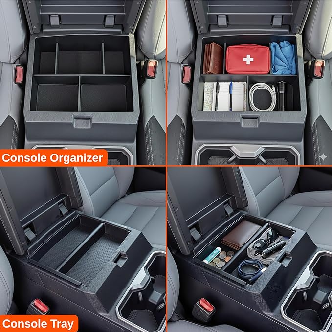 Vehicle OCD – Center Console Divider, Tray, and Glove Box Organizer for Toyota Tacoma (2024-2026) – Made in USA - (NOT for Tacoma i-FORCE MAX hybrid) - SLX514