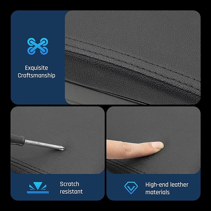 Double-Layer Armrest Box for Nissan Versa Almera 2020-2024 Car Center Storage Box Organizer Interior Hand Centre Consoles with Cup Holder Black Accessories