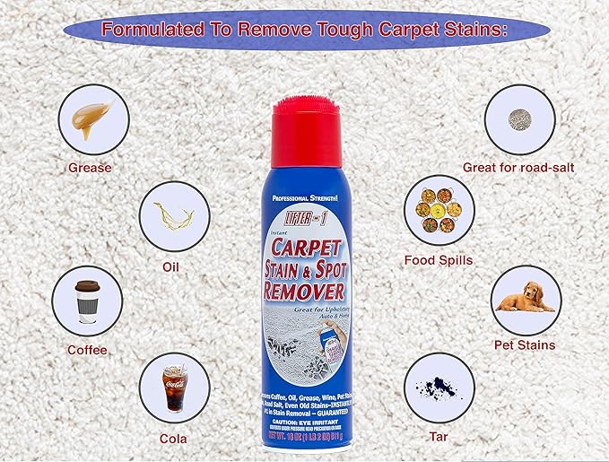 Carpet Spot Remover, Stain and Red wine Remover, and Spot Treatment for Oil, Grease, Urine, Cleaning Performance for Rugs, Upholstery, Fabrics Pack of 2