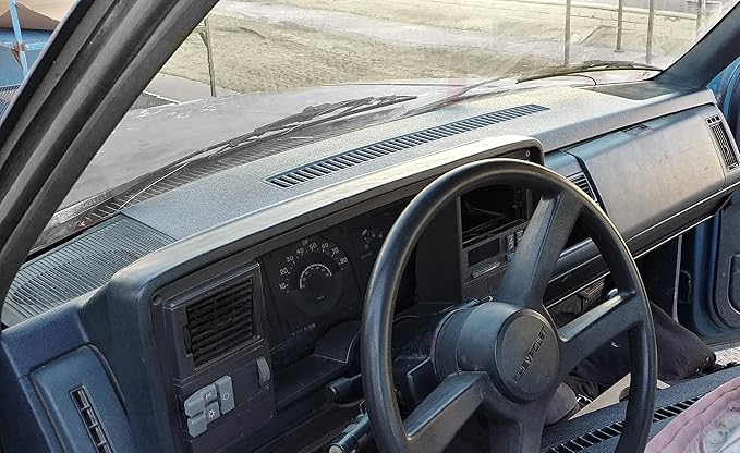 DashSkin Dash Cover Compatible 1988-1994 C1500 C2500 C3500 K1500 K2500 K3500 Silverado Sierra Tahoe Yukon Suburban in Dark Blue - Hard Molded Plastic Dashboard Cap