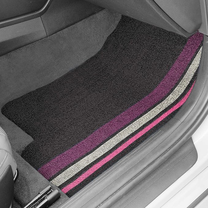 FH Group Car Floor Mats - DIY Ultra Waterproof Trimmable Non-Slip Vinyl Floor Mats, Black