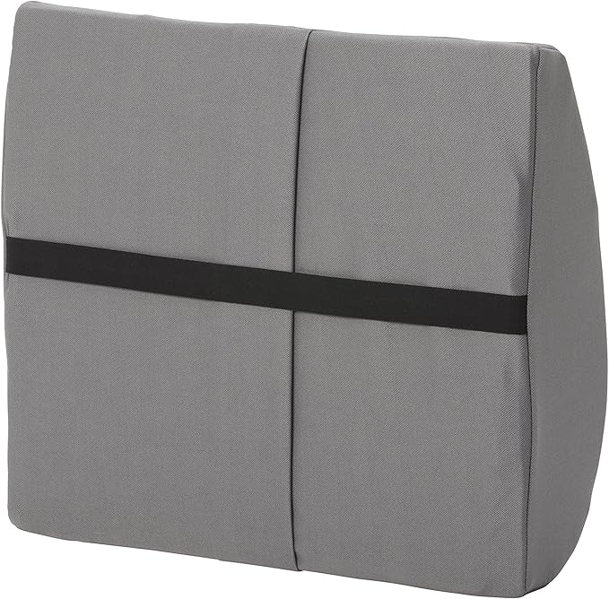 DMI Lumbar Support Pillow for Chair to Assist with Back Support with Removable Washable Cover and Firm Insert to Ease Lower Back Pain While Improving Posture, 14 x 13 x 5, Contoured Foam, Elite, Gray