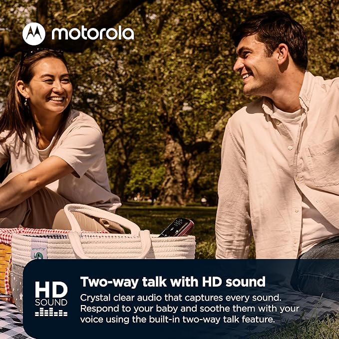 Motorola Nursery PIP12 Baby Monitor Audio Only, Portable and Rechargeable, No WiFi Needed, 1500ft Range HD Sound with Auto Off, Includes Water-Resistant Travel Case