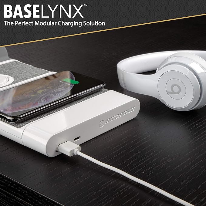Scosche BLPEWT-SP 30W Dual USB Port Power Endcap for Scosche BaseLynx Modular Charging Stations, White