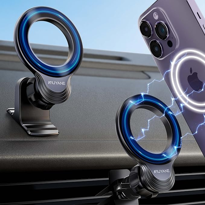 Compatible with Magsafe Car Mount, Magnetic Phone Holder [Strongest Magnets],2 in 1 Super Stable Dashboard & Air Vent Car Phone Mount Fit for iPhone 14/14 Pro/14 Max/13/13 Pro